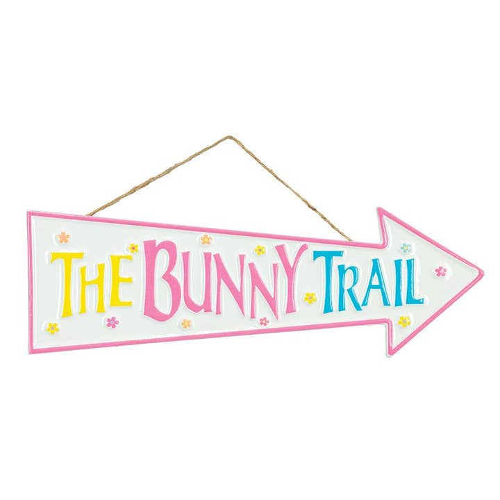 The Bunny Trail Easter Arrow Sign for wholesale by Hanna's Handiworks