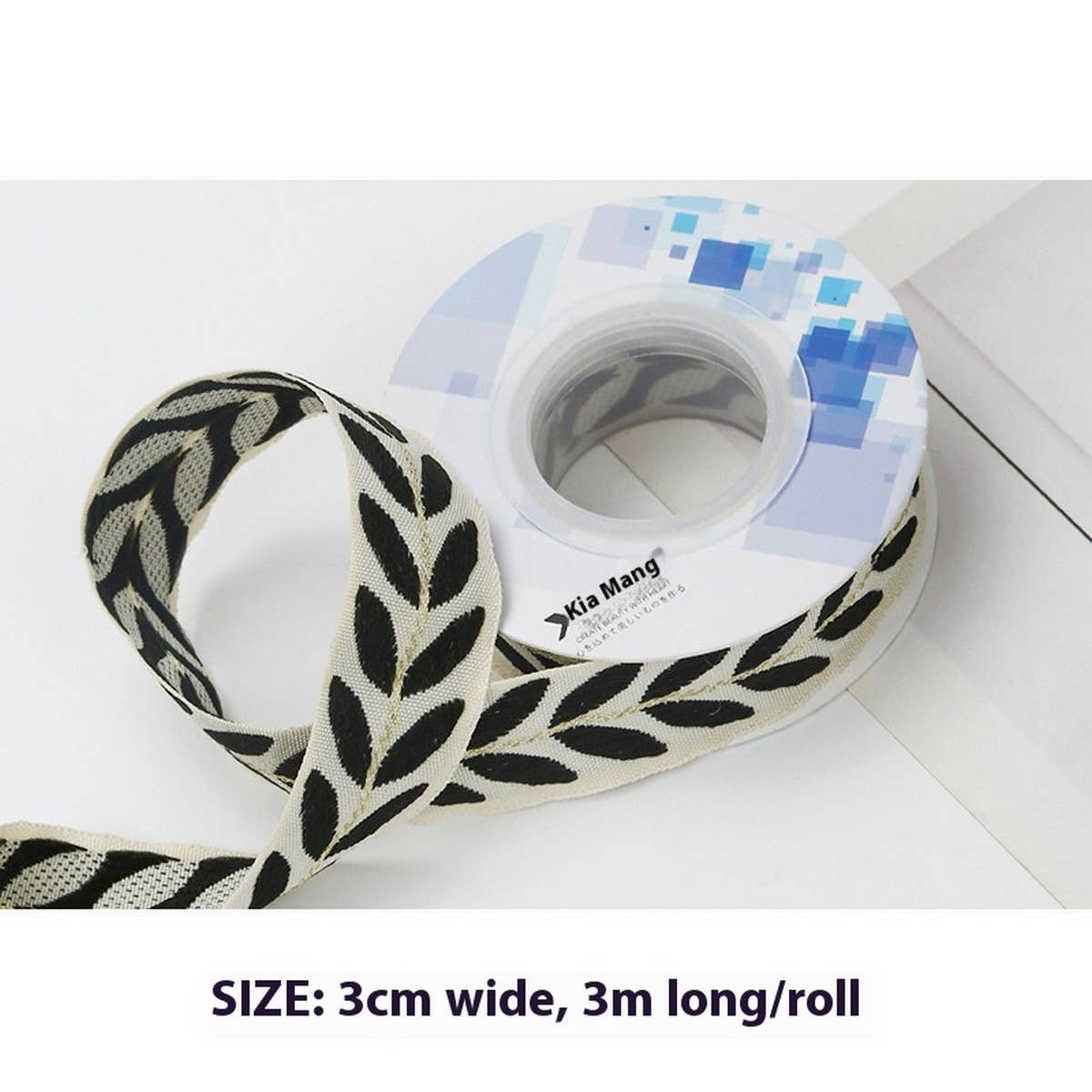 ACCITY - Wholesale Ribbon - Gift Wrapping - LEAF EMBROIDERY RIBBON EDGING RIBBON RIBBON_CWMM57643