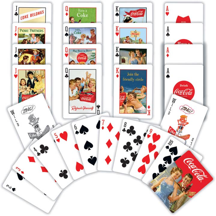 Masterpieces Puzzles - Wholesale Playing Cards - Coca-Cola Vintage Design Playing Cards