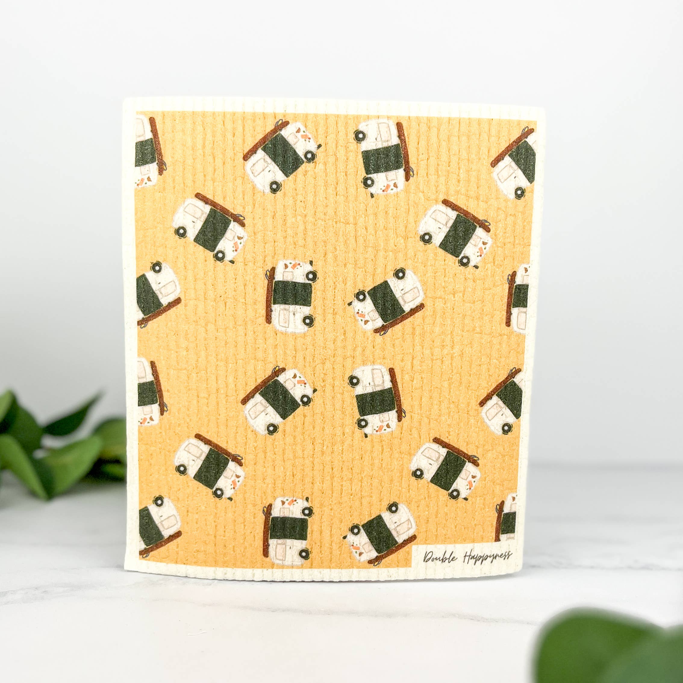 Double Happyness - Wholesale Dishcloth - Swedish Dishcloth | Musubi Van x Elyse Bojorquez1