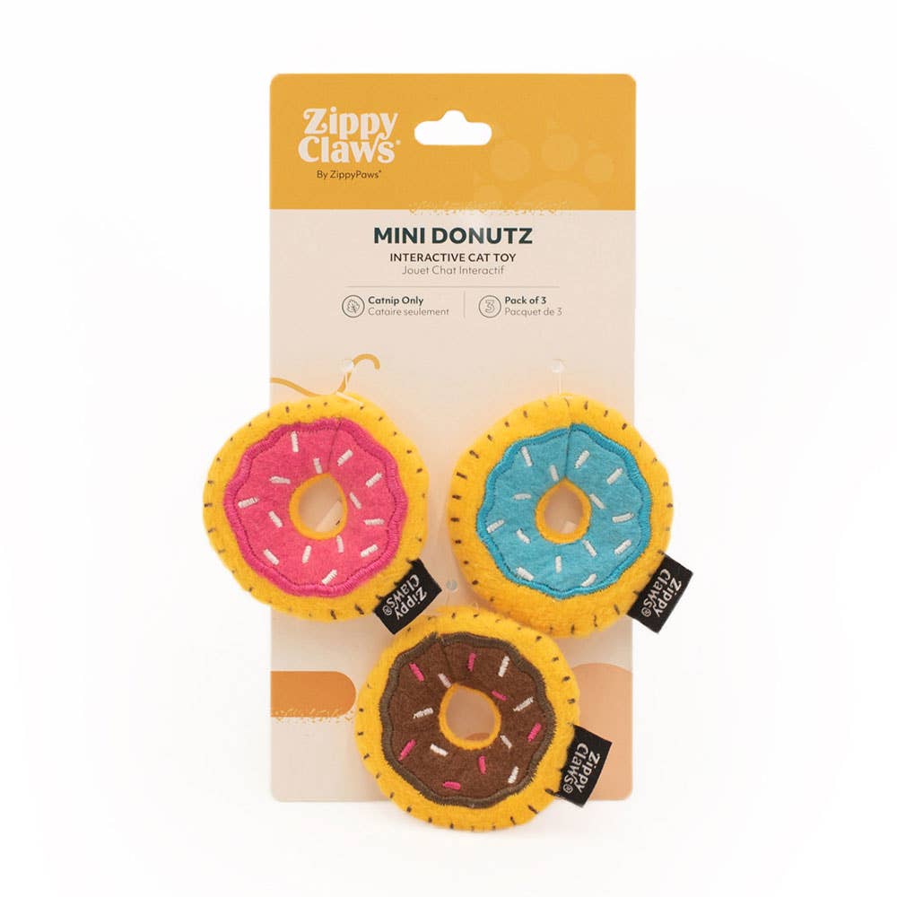 Pet Palette Distribution - Wholesale Pet Toy - Cat - ZippyClaws Mini Donutz 3-Pack2