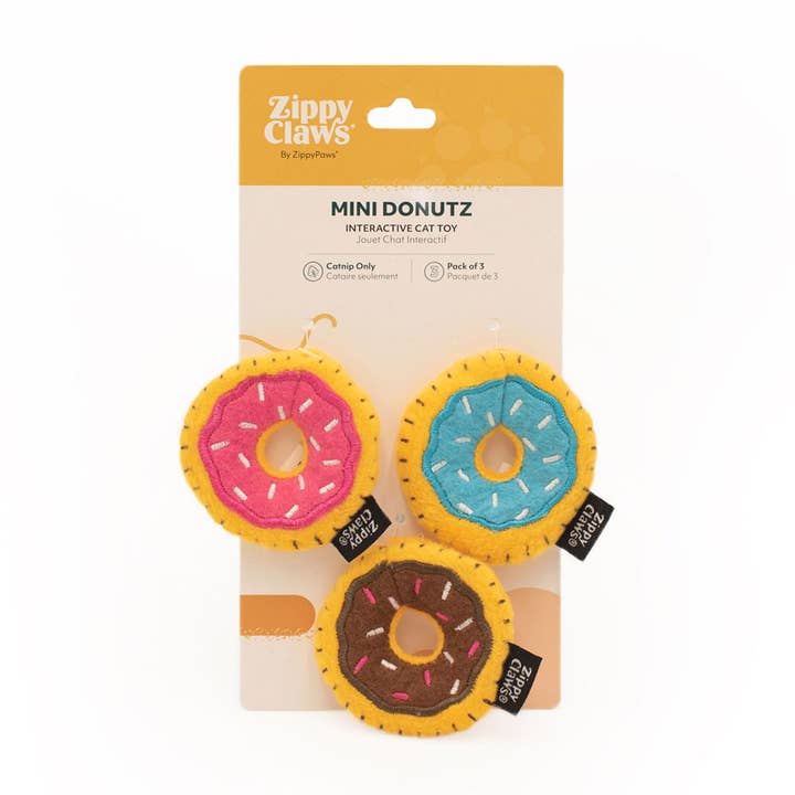 Pet Palette Distribution - Wholesale Pet Toy - Cat - ZippyClaws Mini Donutz 3-Pack2