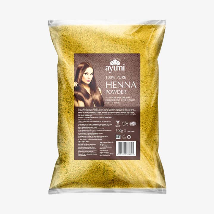Ren Henna Pulver 500g for engroshandel hos Ayumi Naturals