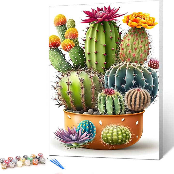 Artistry Rack - Wholesale DIY Craft Kit - Desert Oasis Paint By Number Canvas Kit