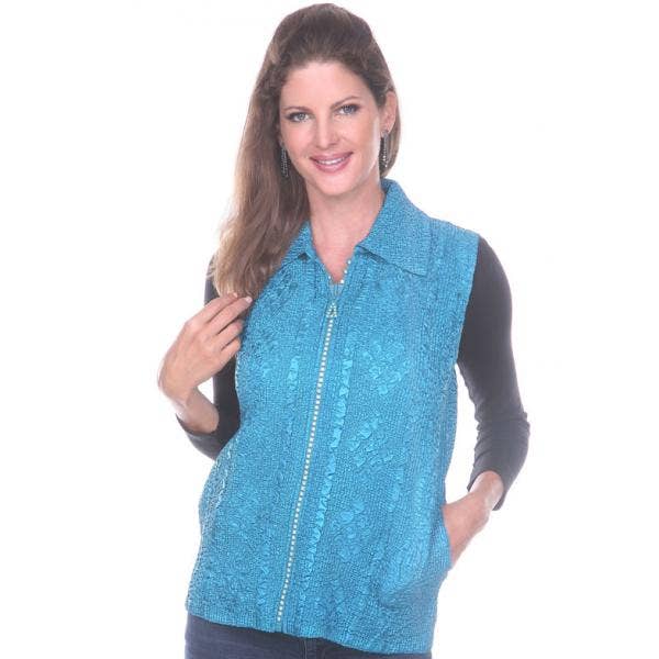 The Magic Scarf Company - Wholesale Outerwear Vest - Women's - 1367 - Diamond Zipper Vests7