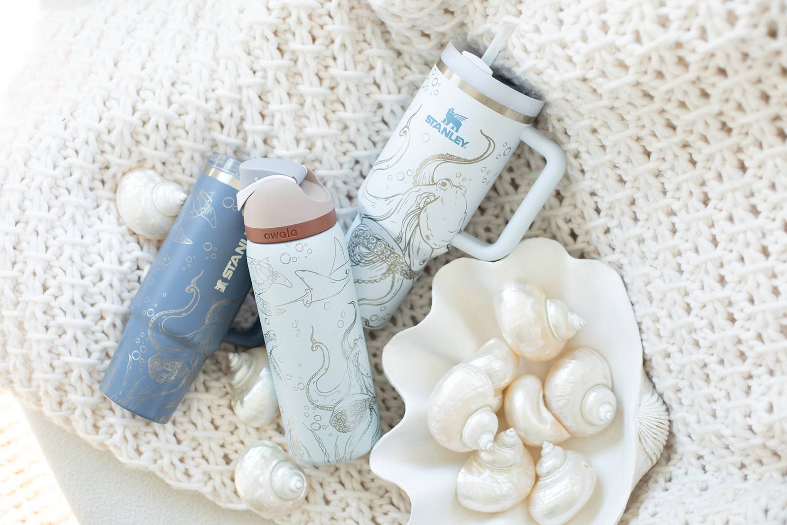 KNOTS + NOOK - Wholesale Insulated Mug/Tumbler - SEA LIFE ENGRAVED OWALA FREESIP 32OZ STAINLESS STEEL TUMBLER1