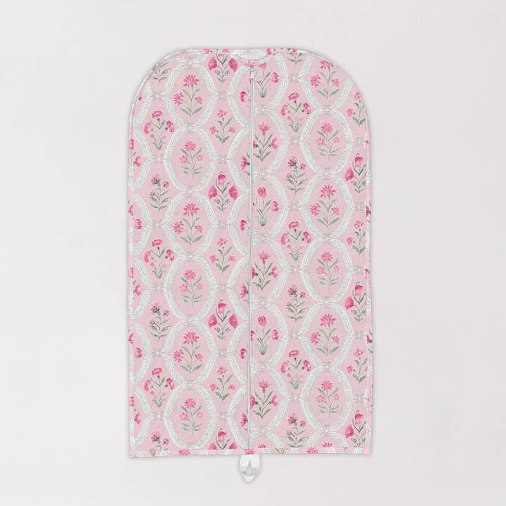 Ida Mae Home - Vendita all'ingrosso Borsa per indumenti - Borsa porta abiti trapuntata rosa Charlotte0