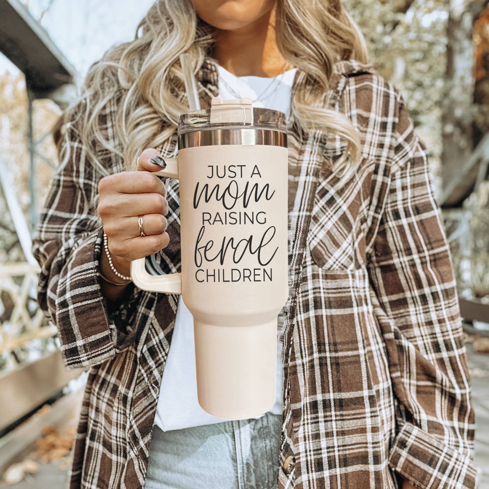 Gia Roma - Wholesale Insulated Mug/Tumbler - Funny 40 oz Tumblers Cream, Travel Mugs for Car with lids19