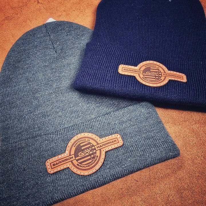 NDesigns Leather - Wholesale Beanie - Unisex - Leather Patch Sherpa Lined Beanie (with your custom logo)2