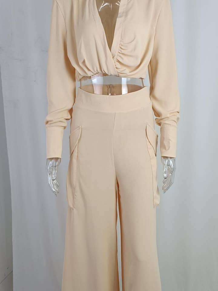 Lily Clothing - Wholesale Top & Pant Set (NOT Loungewear) - Women's - SOLID COLOR TEMPERAMENT COMMUTER FASHION SET3