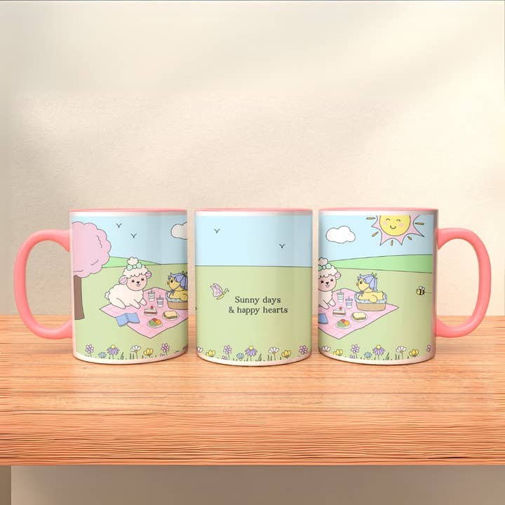 Sunny Days & Happy Hearts Mug for wholesale by Sunshine Lane