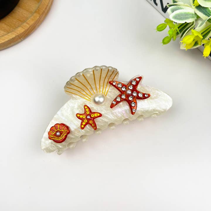 TheDivaSoap - Wholesale Hair Clip - Women's - 4.1'' Starfish Claw Clip,Undersea World Series Hair Clip