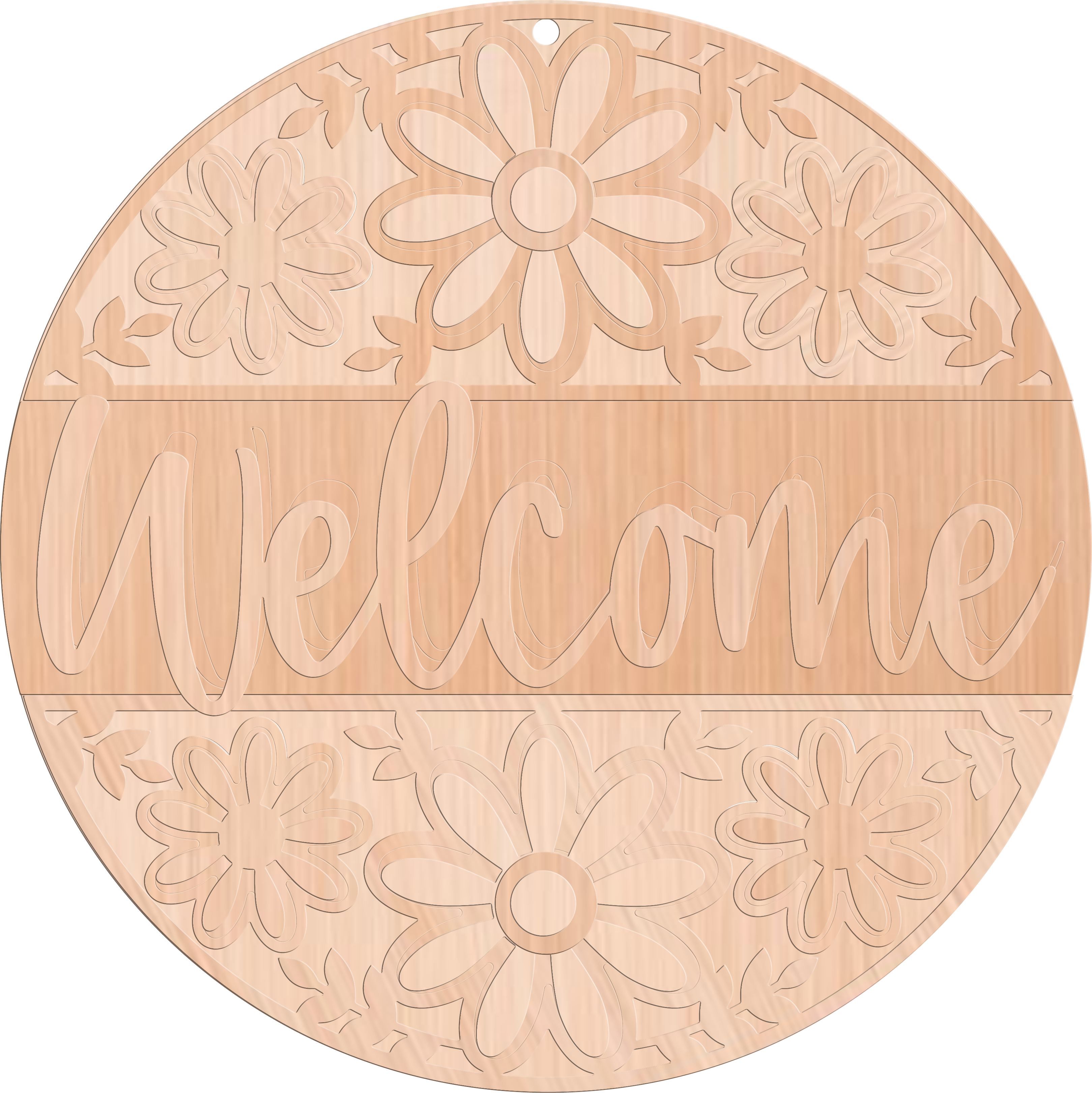 Kate's Blanks - Wholesale Door Hanger - Spring- Welcome Flower Pattern Door Hanger DIY | Paint Kit2