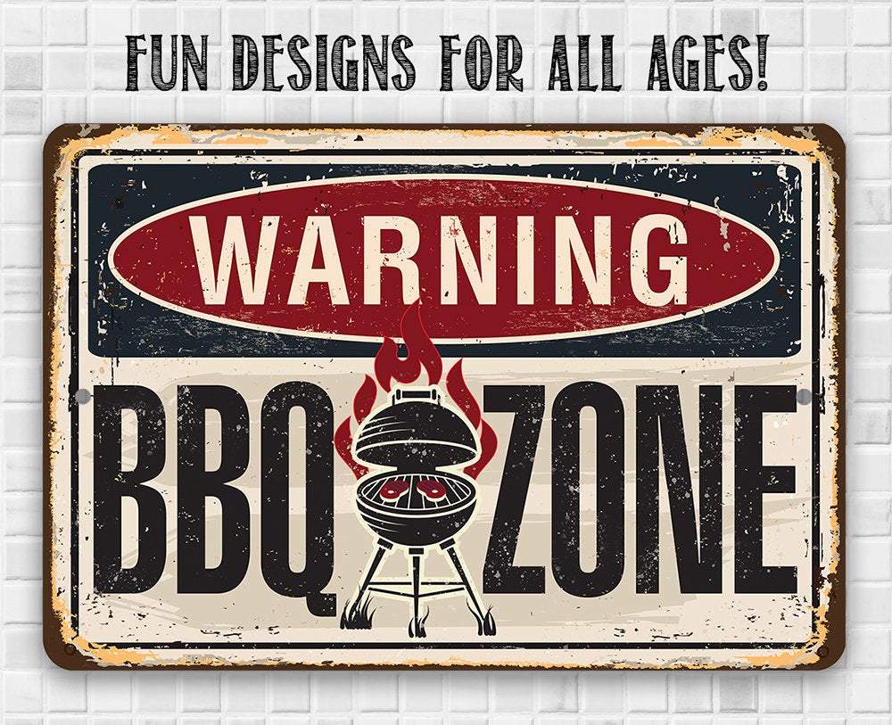 Lone Star Art Metal Signs - Wholesale Sign - Warning BBQ Zone - Metal Sign6