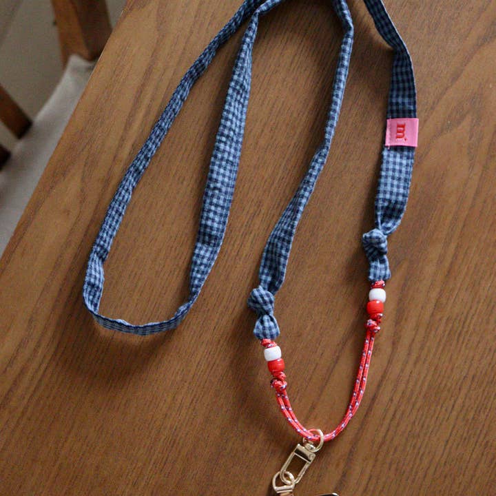 Maho - Wholesale Phonecase Strap - César Blue Seersucker3