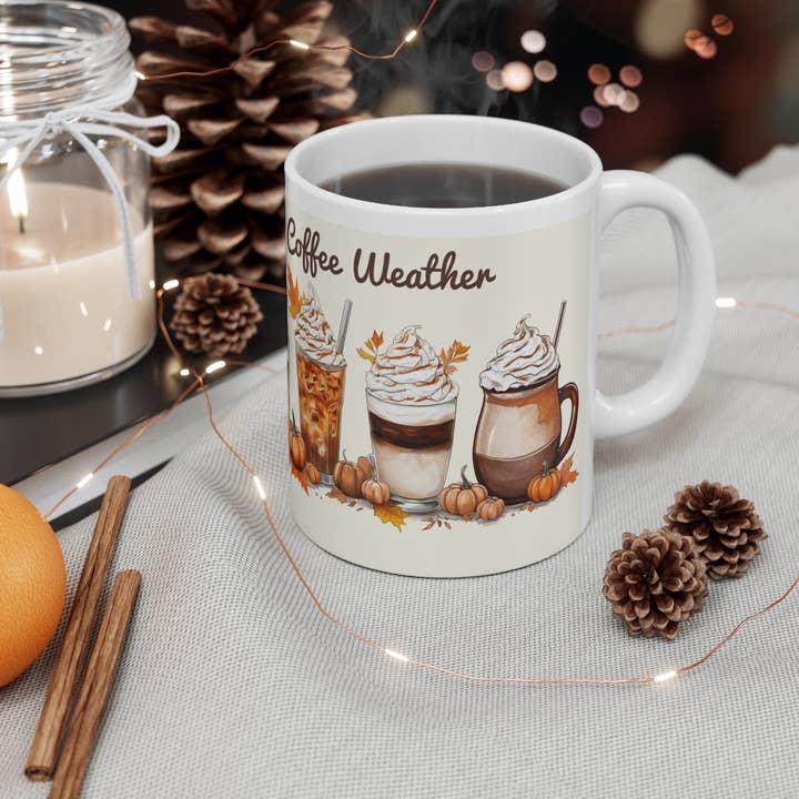 Upside Down Owl Farm - Wholesale Coffee Mug - Coffee Weather Mug, 11 oz., Left Handed or Right Handed