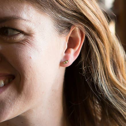 Fair Anita - Wholesale Stud/Post Earrings - Ping Pong Studs - Brass1