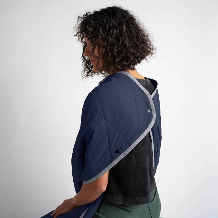 Gravel - Wholesale Travel Blanket - Layover™ Travel Blanket - Packable & Puffy | Blue3
