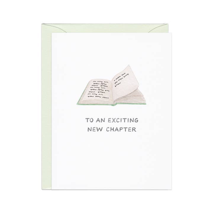 Amy Zhang - Wholesale Congratulations Card - New Chapter — Book Pun Congrats / Grad / Retirement Card1