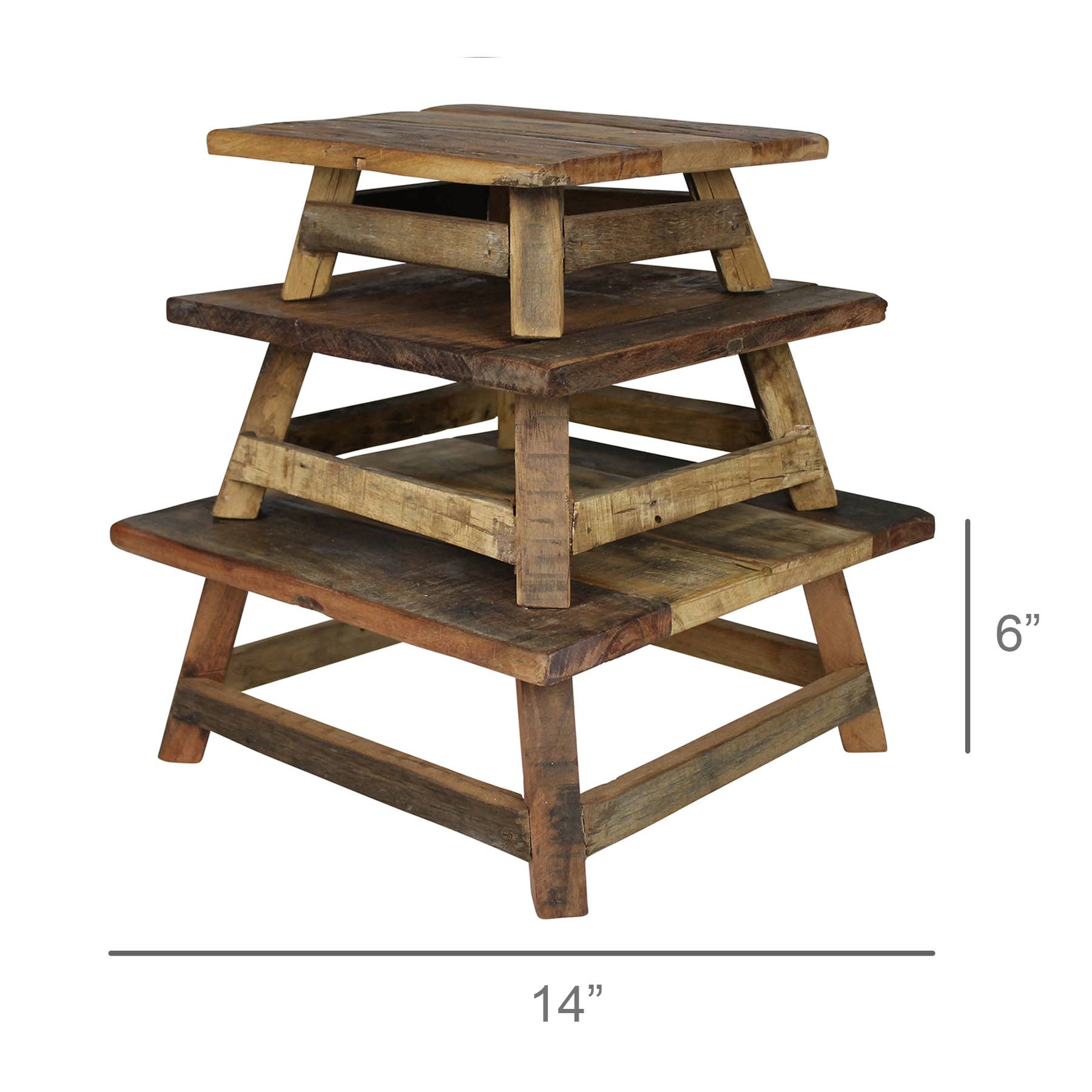 HomArt - Vente Rehausseur de bureau - Réhausseurs en bois Laredo, lot de 34