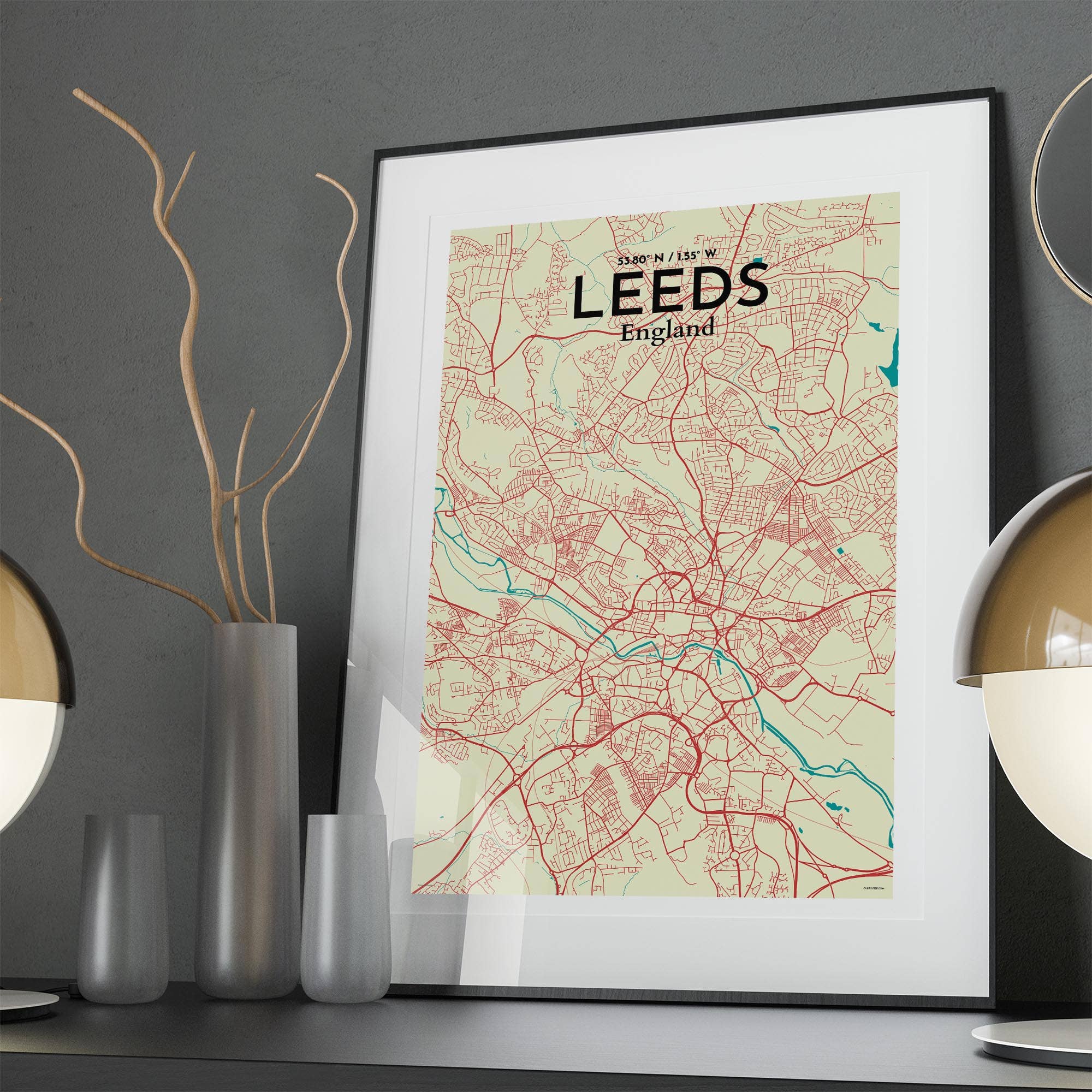 OurPoster.com – wholesale Poster – Leeds karta affisch90