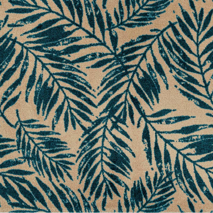 Palm Leaf Teal for wholesale by Studio 67 Wash+Dry Mats