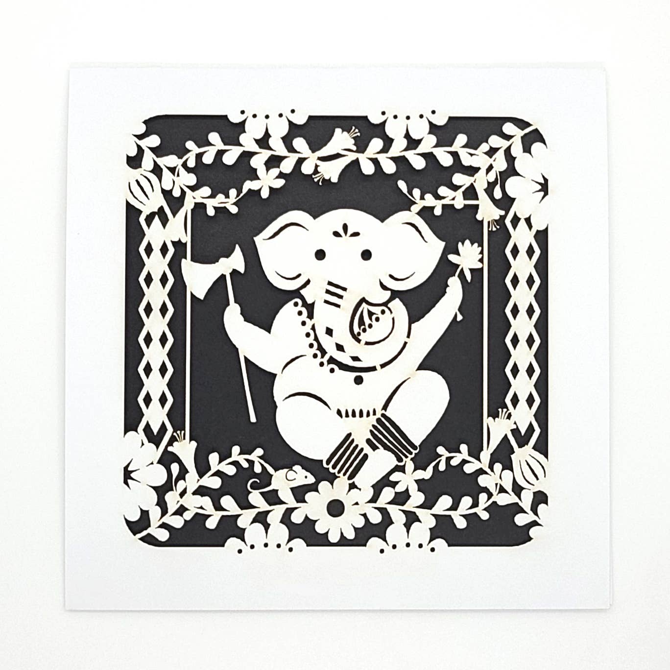 two hermanas - Wholesale Everyday Greeting Card - Ganesh - mover of obstacles laser cut cards1