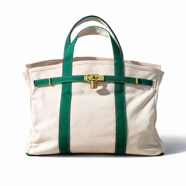 Coral Strands Fine Jewelry - Wholesale Tote Bag - Women's - Boatkin Canvas Boat Tote Bag BLUE & GREEN Pak2