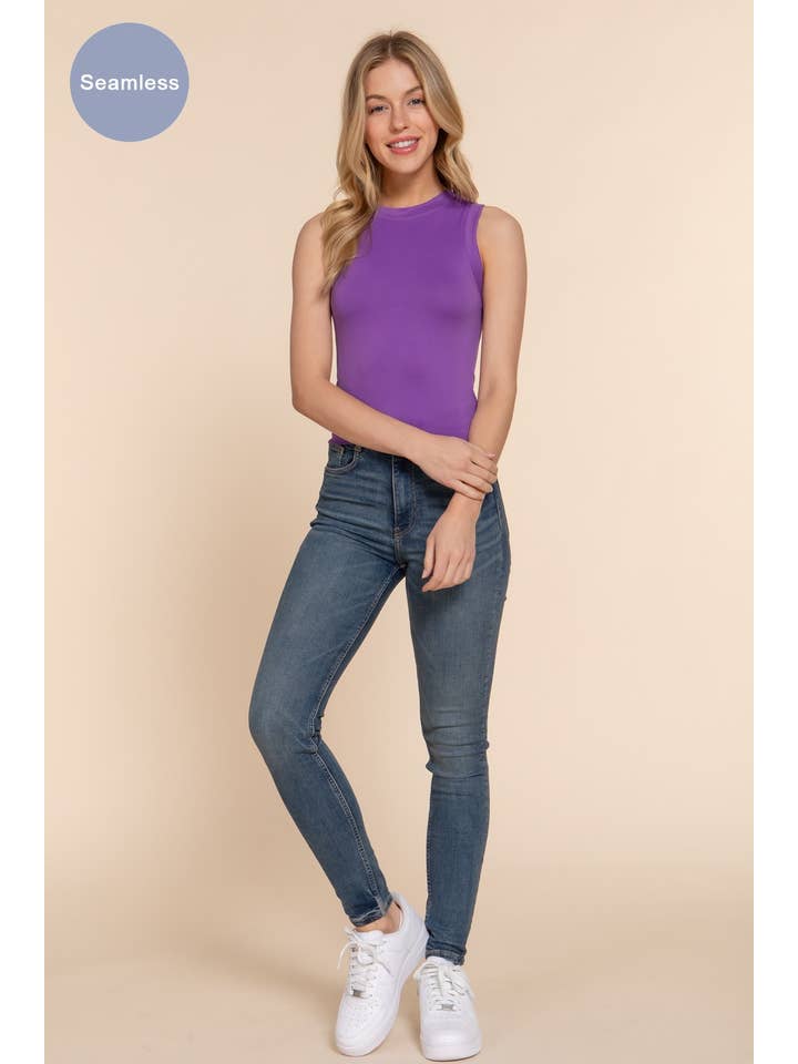 Active Basic | Active USA – wholesale Tank top – Women′s – Crew Neck Seamless Tank Top3