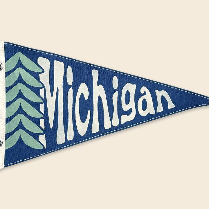 Michigan Tree Vintage-Inspired Pennant for wholesale by Wild Northland