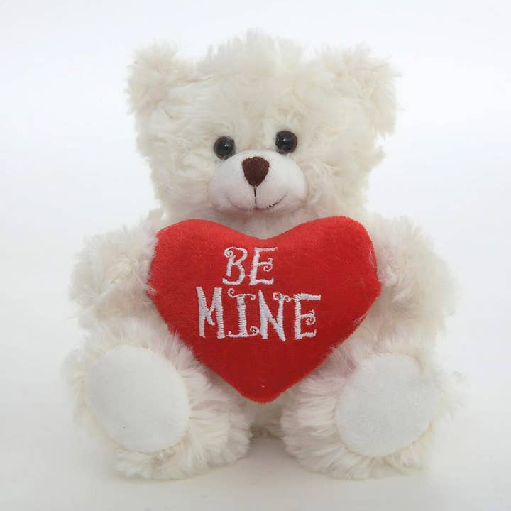 Plushland – Engroshandel Plyslegetøj - Børn og baby – 15 cm & 23 cm Valentine Teddybjørn | Bjørn med "Be Mine" Hjerte4