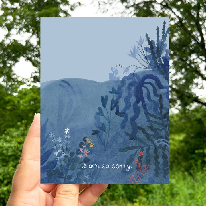 The Esme Shop - Wholesale Sympathy Card - I Am So Sorry Blue Greeting Card1