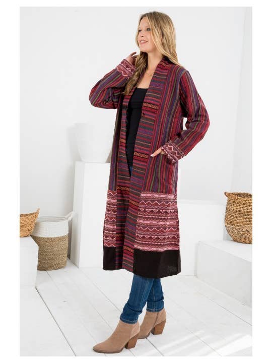 Kathmandu Imports - Vente Kimono – femme - Kimono en laine (TH-1567)