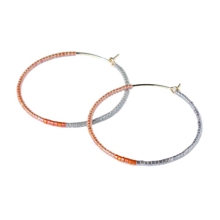 Color Field Hoops LG / Peach for wholesale by bluma project