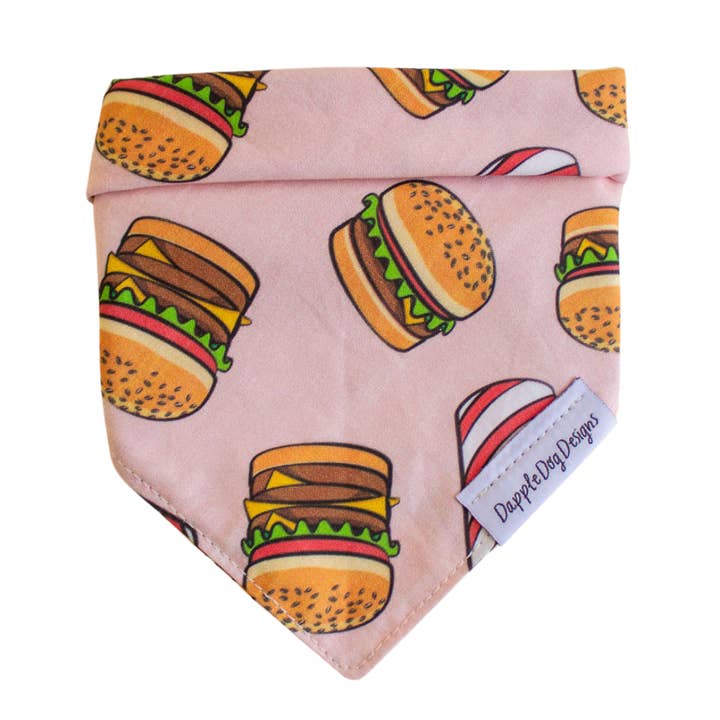 Dapple Dog Designs - Wholesale Pet Bandana - Dog - Burgers Bandana - Everyday Dog Bandana