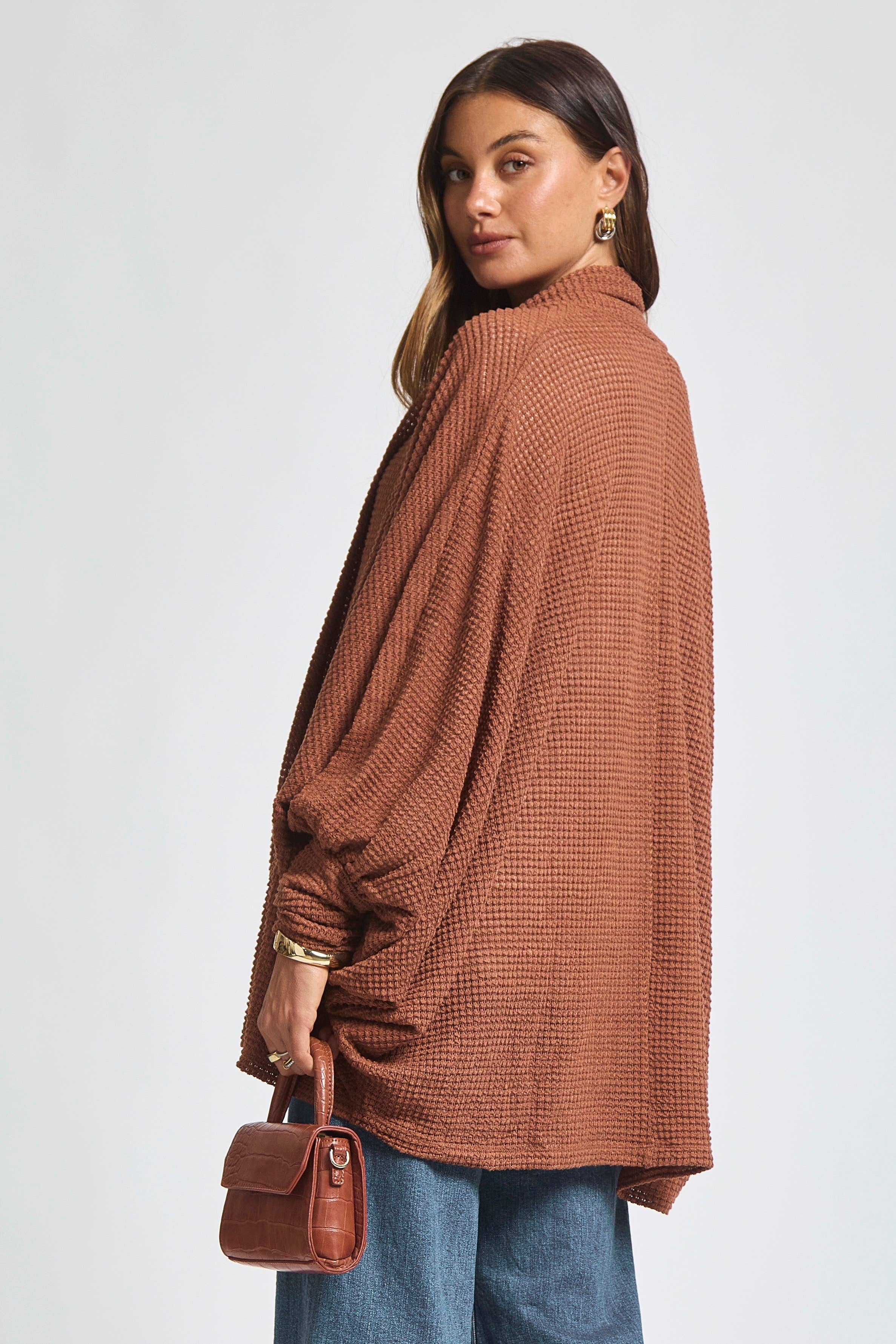 Dear Scarlett - Wholesale Cardigan - Women's - Crochet Knit Cardigan Batwing Sleeve13