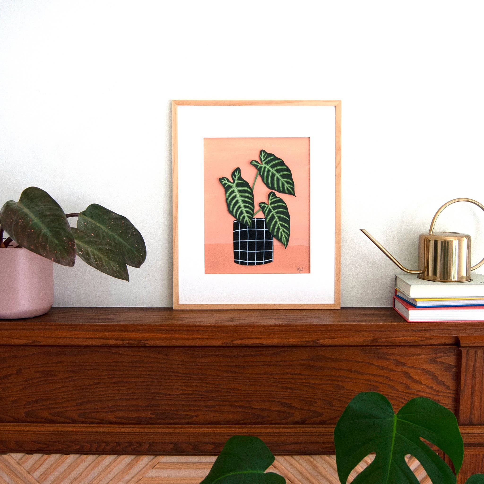 Melanie Gehrke Fine Art Studio - Wholesale Art Print - "Lively Elephant Ear" A Vertical Print4