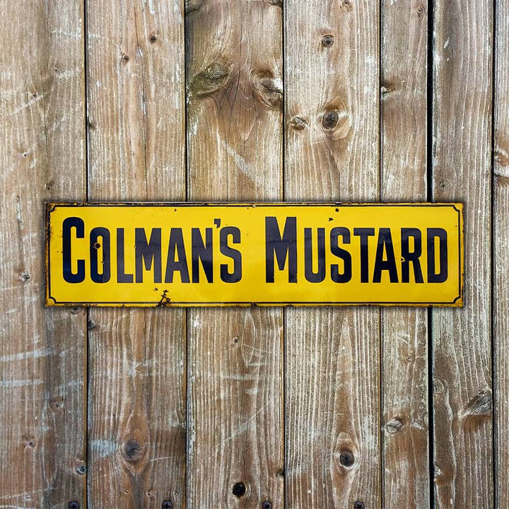 The British Metal Signs Company - Wholesale Sign - Colmans Mustard Metal Long Sign Plaque