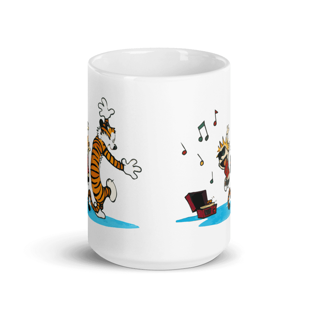 Art-O-Rama Shop - Wholesale Coffee Mug - Calvin and Hobbes Dancing with Record Player Mug5