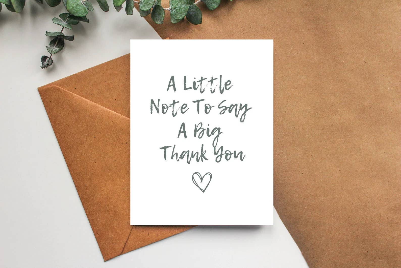 Balsam Paper Co - Wholesale Thank You Card - A Little Note to Say a Big Thank You - Greeting Card