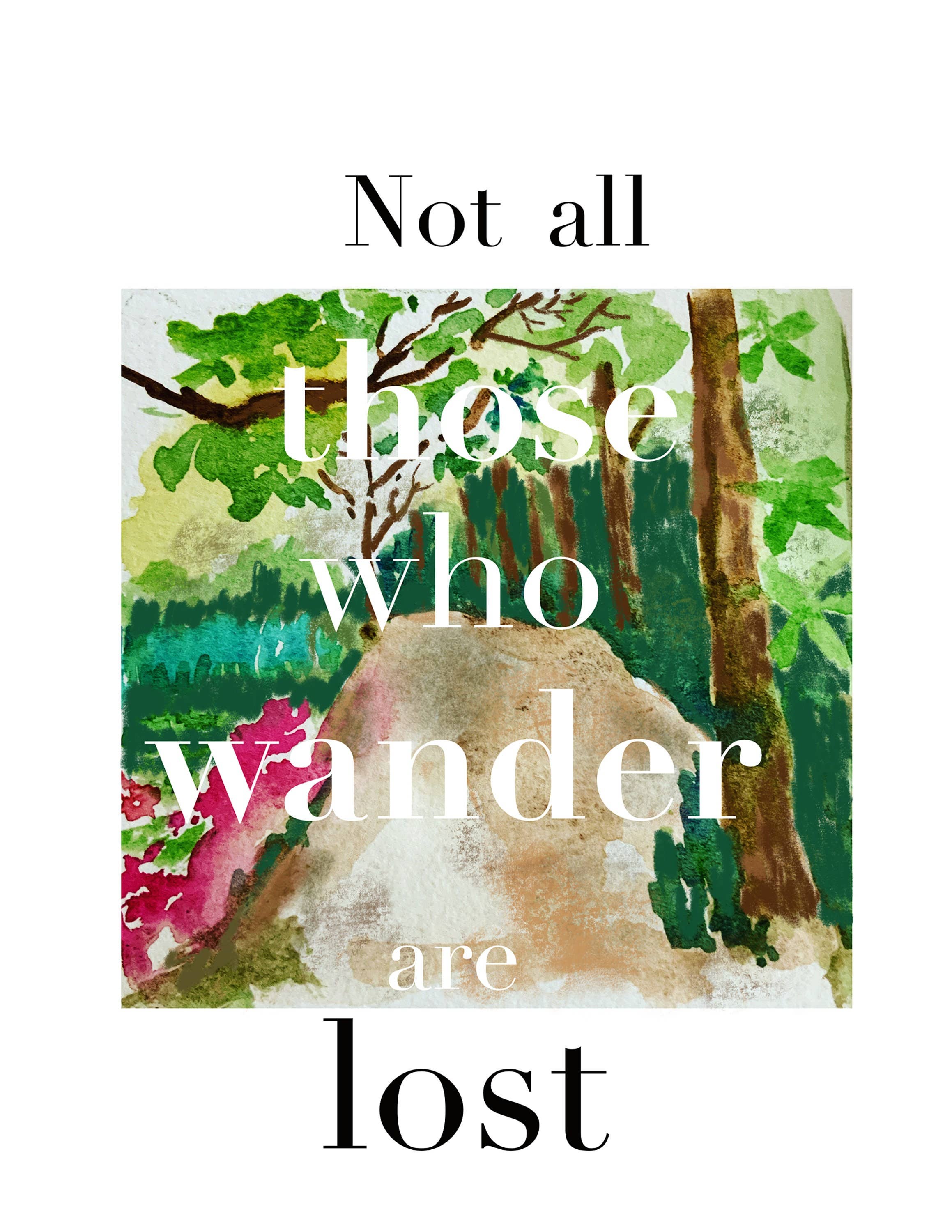 LadooLadoo - Wholesale Art Print -  Print, Inspirational- All Those Who Wander Are Not Lost,1