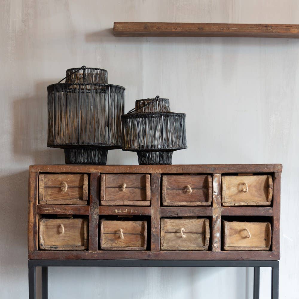 EARTHWARE - Wholesale Lantern - Black windlight Ophelia S1