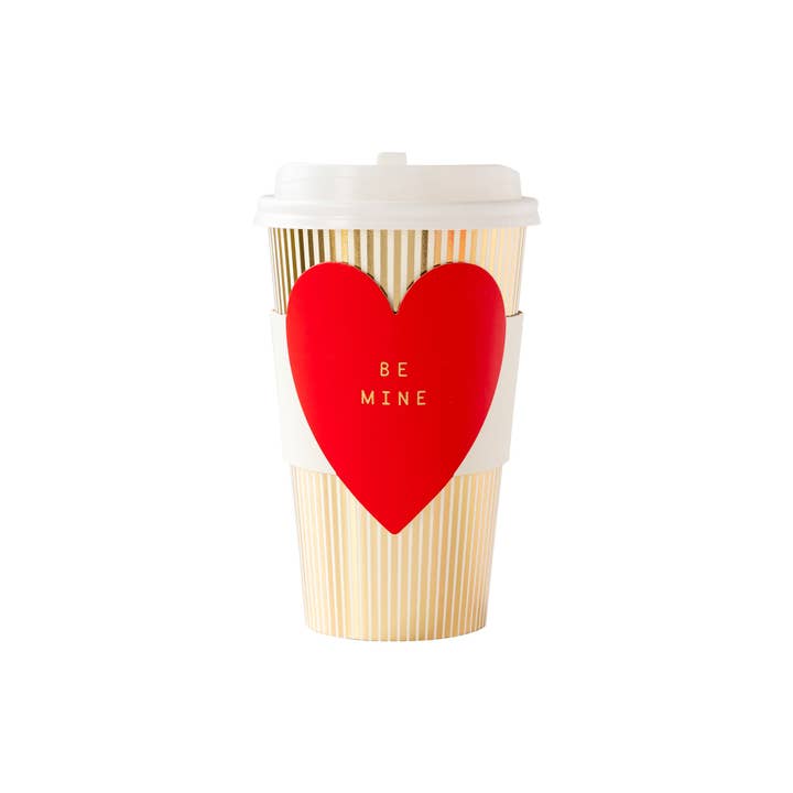 My Mind’s Eye - Wholesale Disposable cup - PLTG157 - Red Be Mine Heart To-Go Cups (8 ct)1