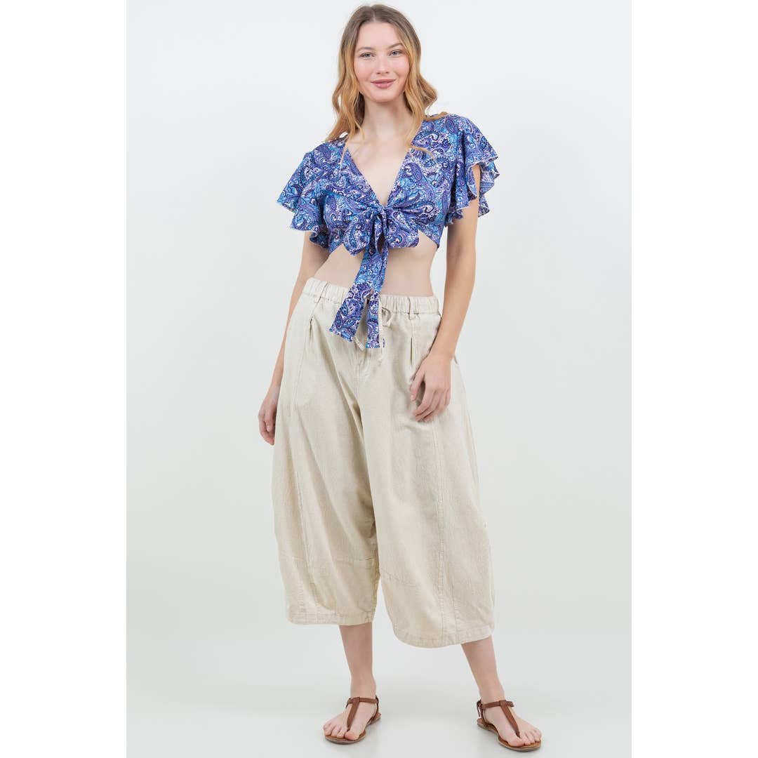 Hand Loomed Cotton Culotte Pant for wholesale by Avatar Imports LLC