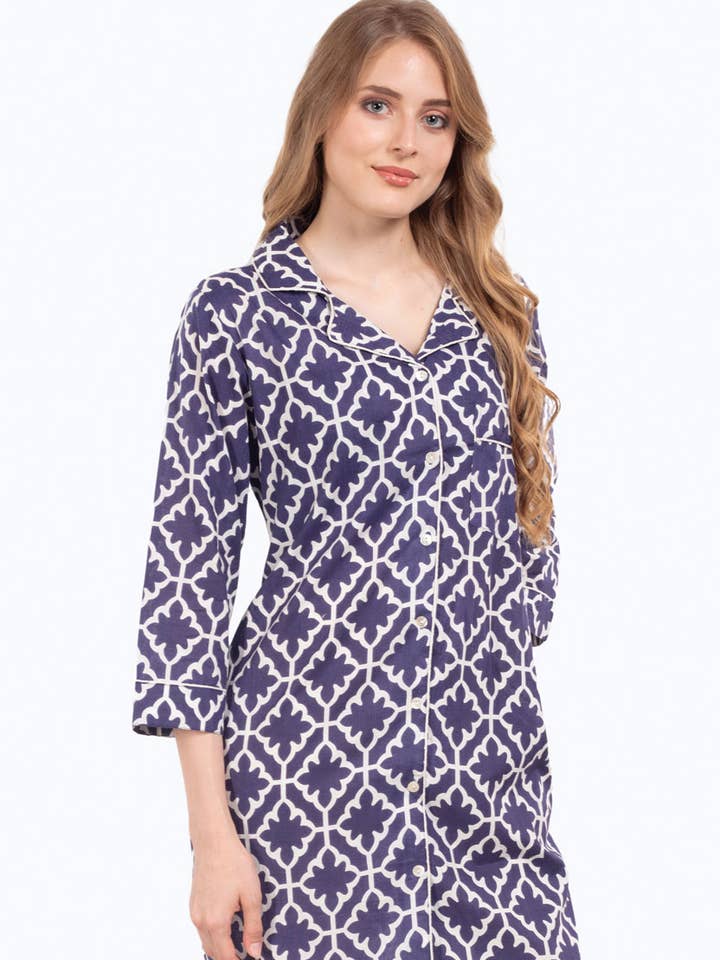 Anjali Cotton Nightshirt for wholesale by Sevya Handmade