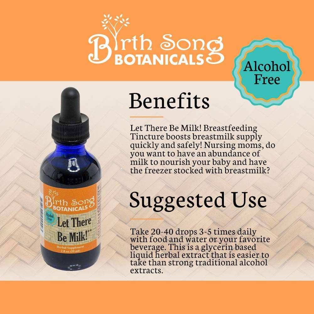 Birth Song Botanicals Co. - Wholesale Nursing Tea - Maternity - Let There Be Milk! Breastfeeding Supplement 4 oz Special Edition!5