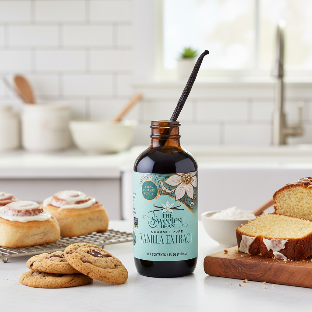 The Sweetest Bean - Wholesale Vanilla/Fruit Extract -  4 FL. OZ. SINGLE-ORIGIN GOURMET PURE VANILLA EXTRACT3