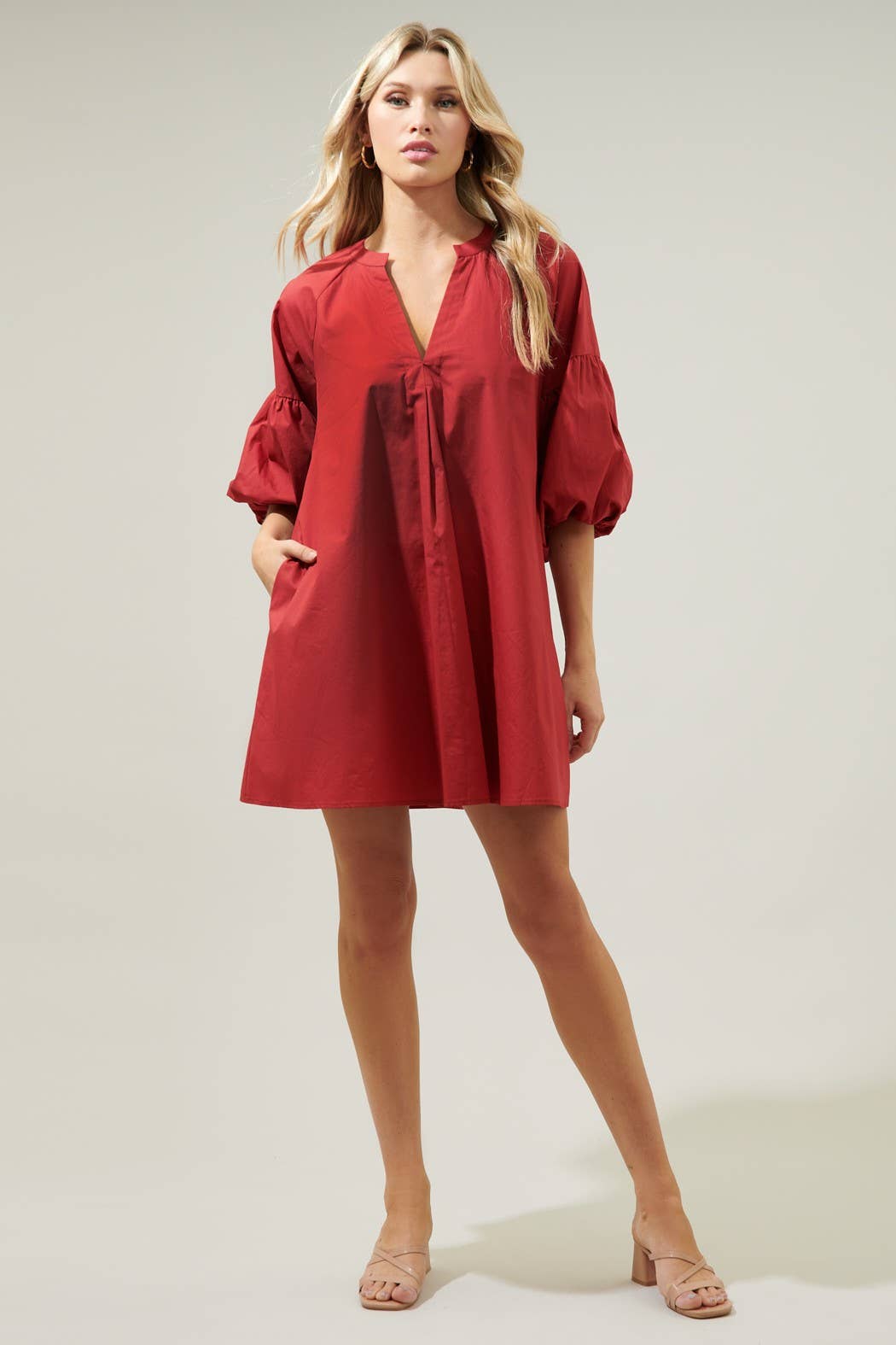 Sugarlips - Vente Robe – femme - Robe droite à manches bouffantes Check Mate11