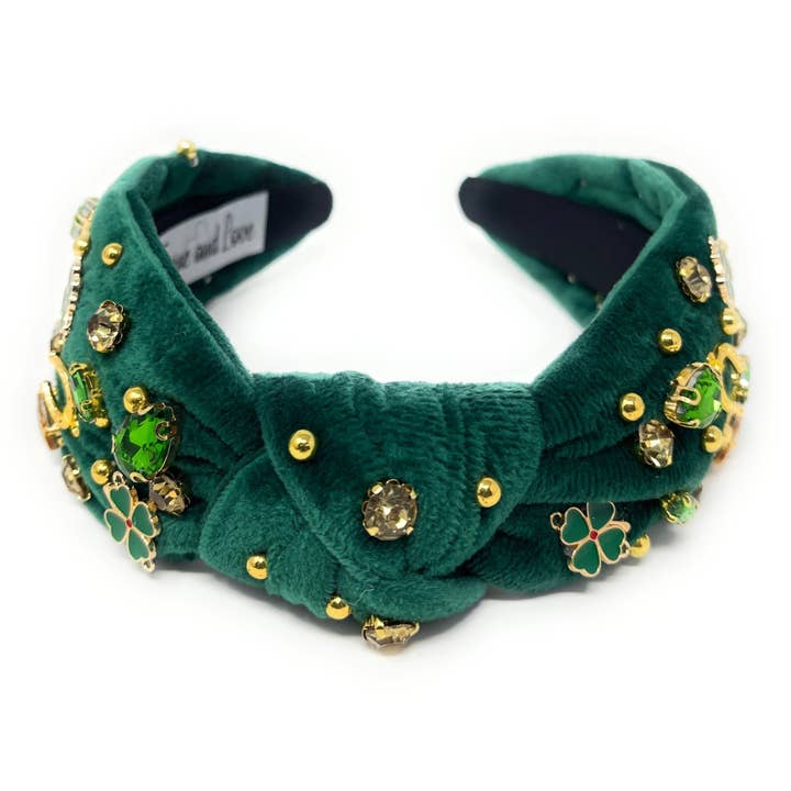 Twine and Love - Wholesale Fashion Headband - Women's - New! St Patrick's Jeweled Knotted Headband3