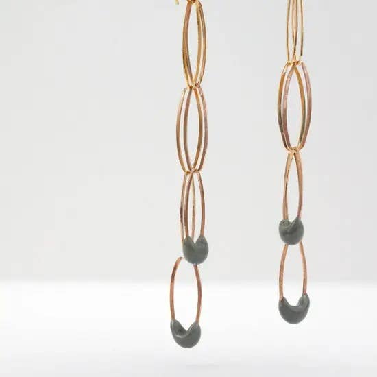 Woven Long Twine Earrings for wholesale by Verre Modern